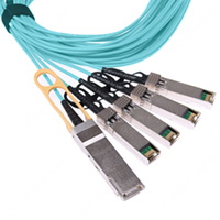 Brocade 40G-QSFP-4SFP-AOC-2001 Compatible 40G AOC QSFP+ to 4xSFP+ Active 20M (65.6ft) 850nm Active Optical Cables